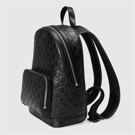 black gucci nylon backpack|Gucci leather drawstring backpack.